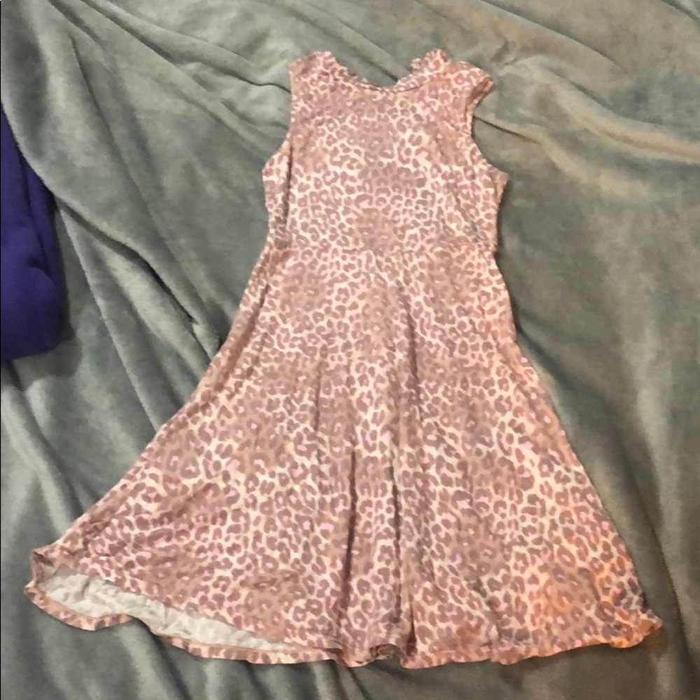 Pink cheetah print dress